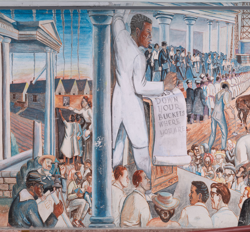 The History of the Negro in Education Center Panel Detail