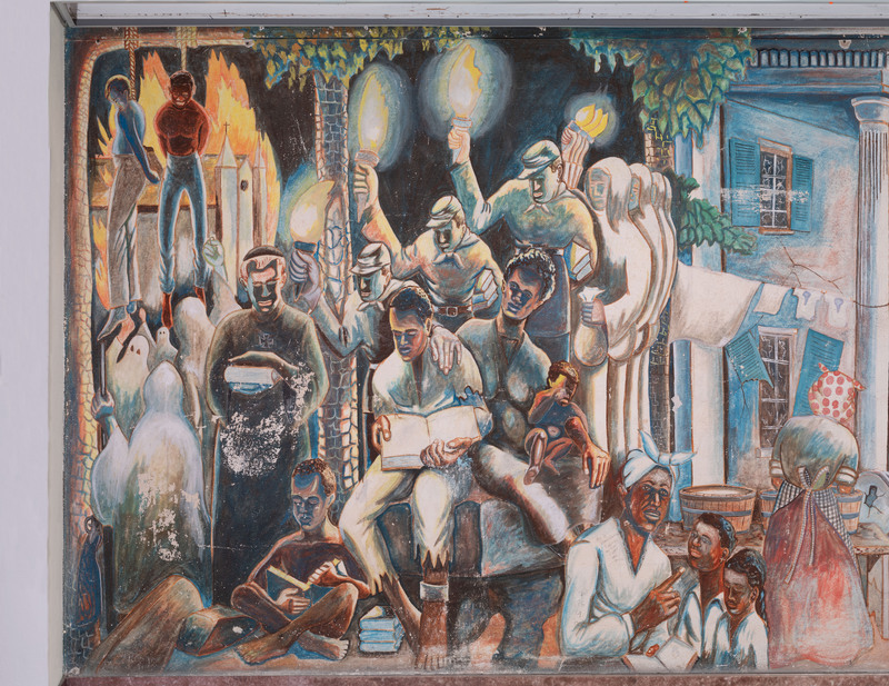 The History of the Negro in Education Left Panel Detail