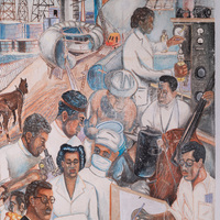 The History of the Negro in Education Right Panel Detail