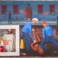 Beauty Shop and Police Brutality Right Panel Detail