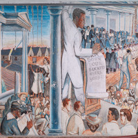 The History of the Negro in Education Center Panel Detail